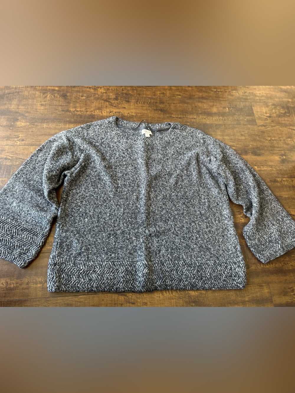 Style & Co. Gray Marled Crewneck Sweater